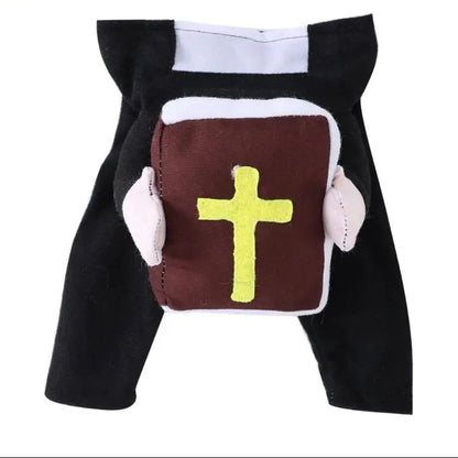 Halloween Pet Priest Costume Soft Polyester Outfit for Dogs Cats Easy to Wear Multiple Sizes Photo Ready Party Dress Up
