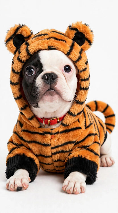 Trajes para perrito dino vaca tigre y más - Lo mas calientito de Faunela