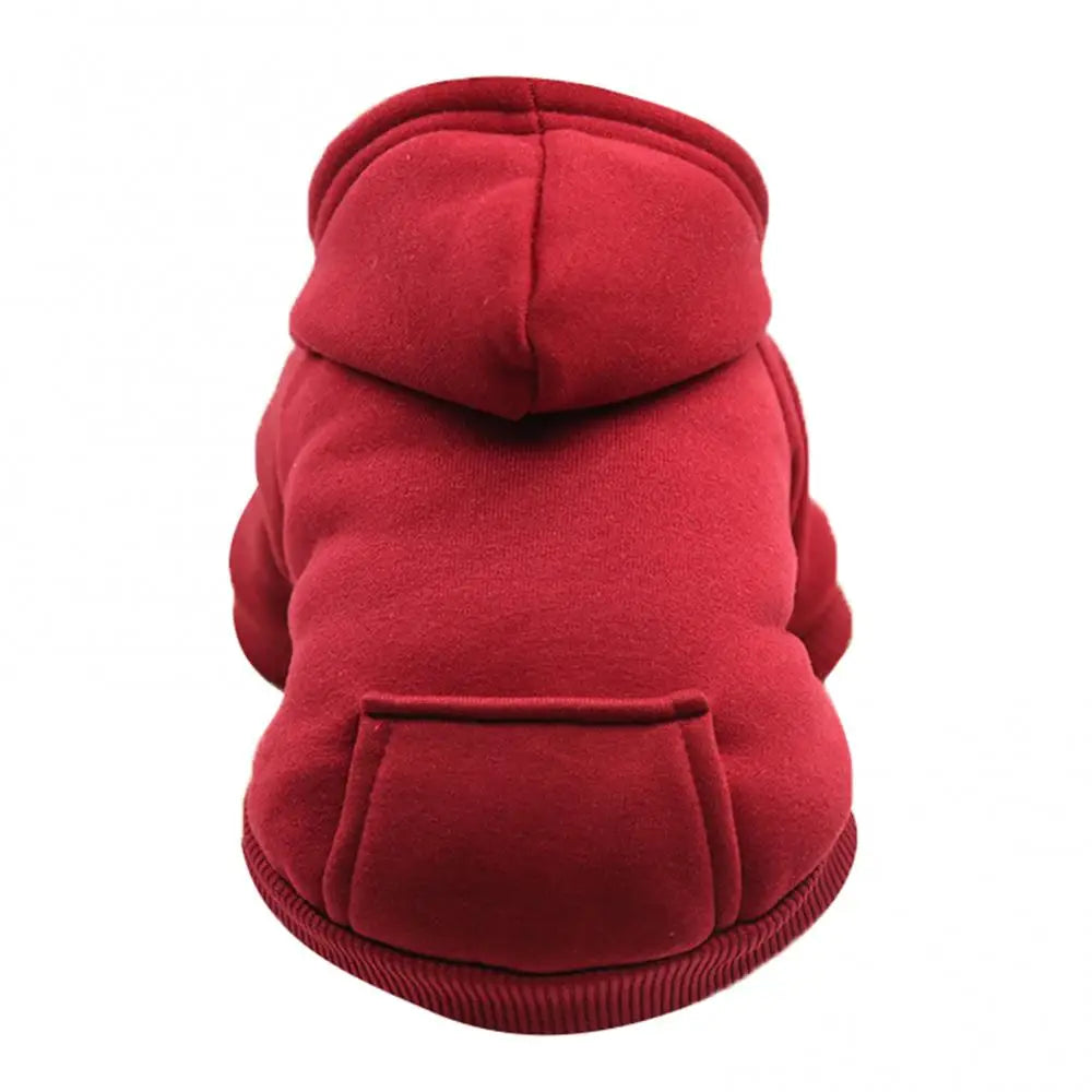 Pet Dog Hoodies Winter Warm Sweater Dogs Coat Outfit Puppy Jacket Pet Costume Chihuahua Hooded Sweatshirt Pockets Pet Clothes