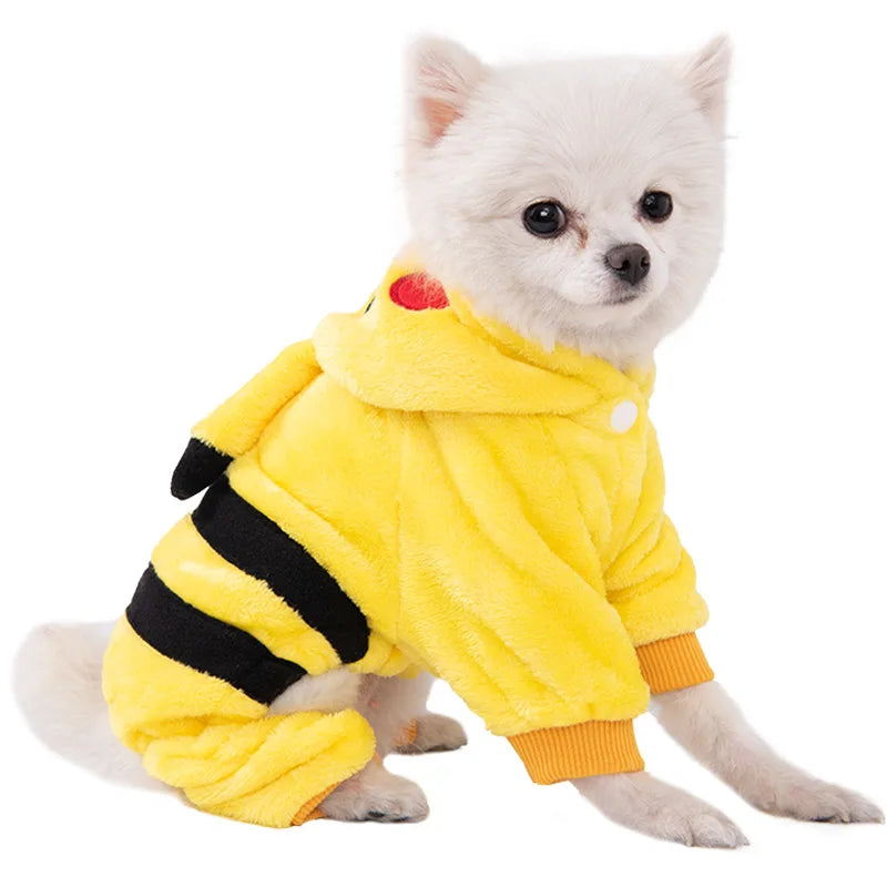 Pet Dog Clothes Soft Warm Fleece Dogs Jumpsuits Pet Clothing for Small Dogs Puppy Cats Clothes Chihuahua Yorkshire Costume Coat