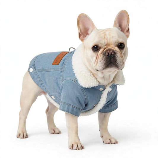 Chamarrita de Mezclilla Denim con Borreguito - Faunela Originals